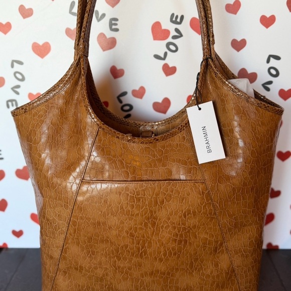 Brahmin Iona Cashew Zostera Tote Leather Handbag Animal Print NWT $425 PRICEFIRM - Picture 14 of 15